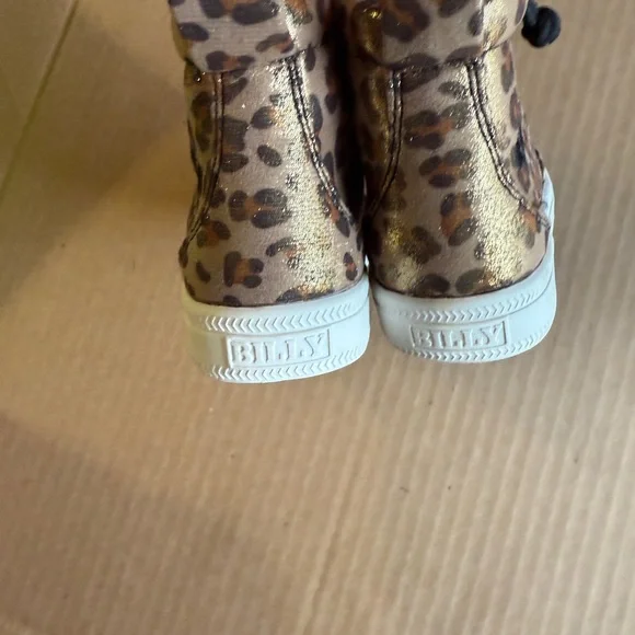 Brown and Black High-Top Sneakers with Animal Print - Picture 3 of 5